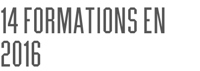 14 formations en 2016