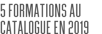 5 formations au catalogue en 2019