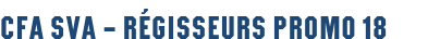 CFA SVA – Régisseurs promo 18