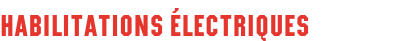 Habilitations électriques
